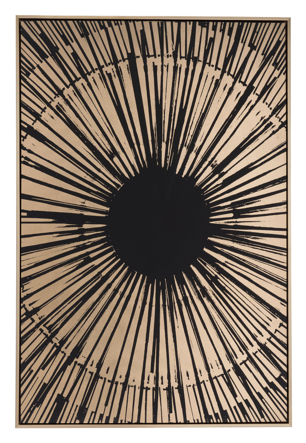 Canvas Black Gold Sunburst C274988