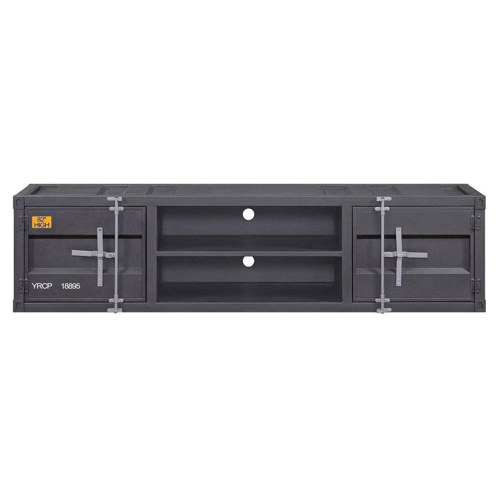 2-Door Metal Frame TV Stand with Shelves K5980