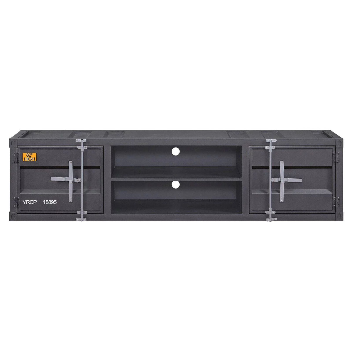 2-Door Metal Frame TV Stand with Shelves K5980