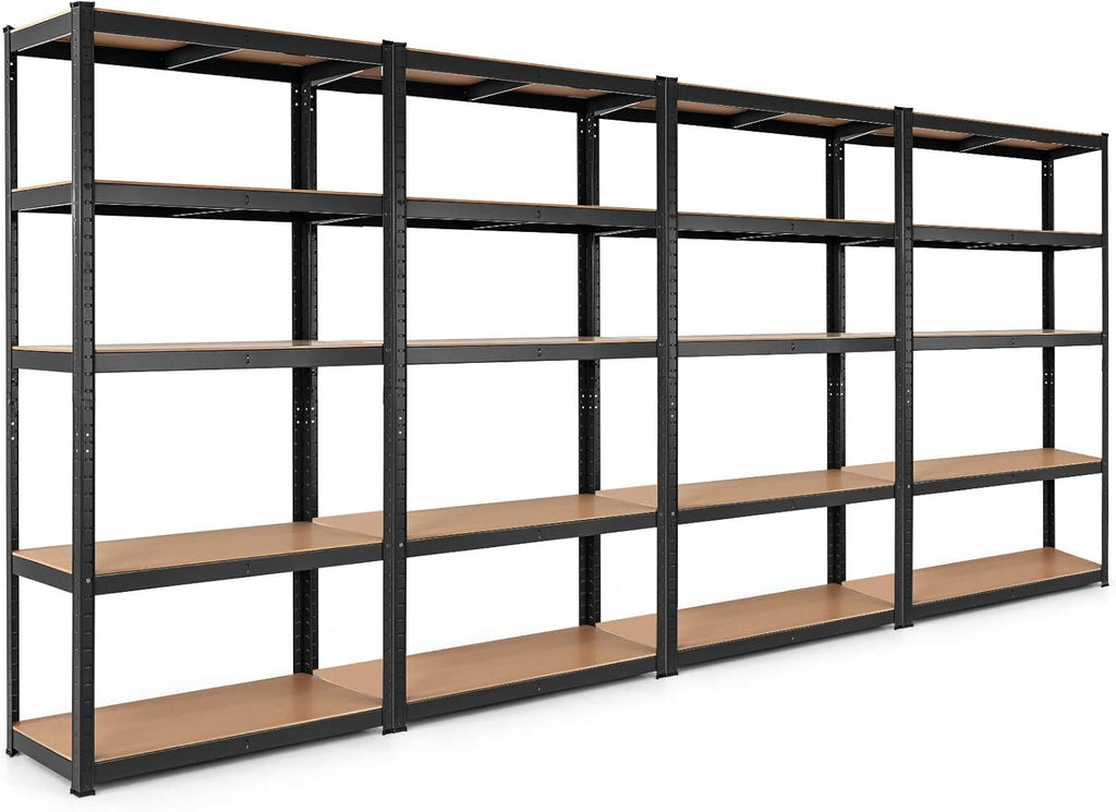 Black 5 Tier Steel Storage Shelves F591413