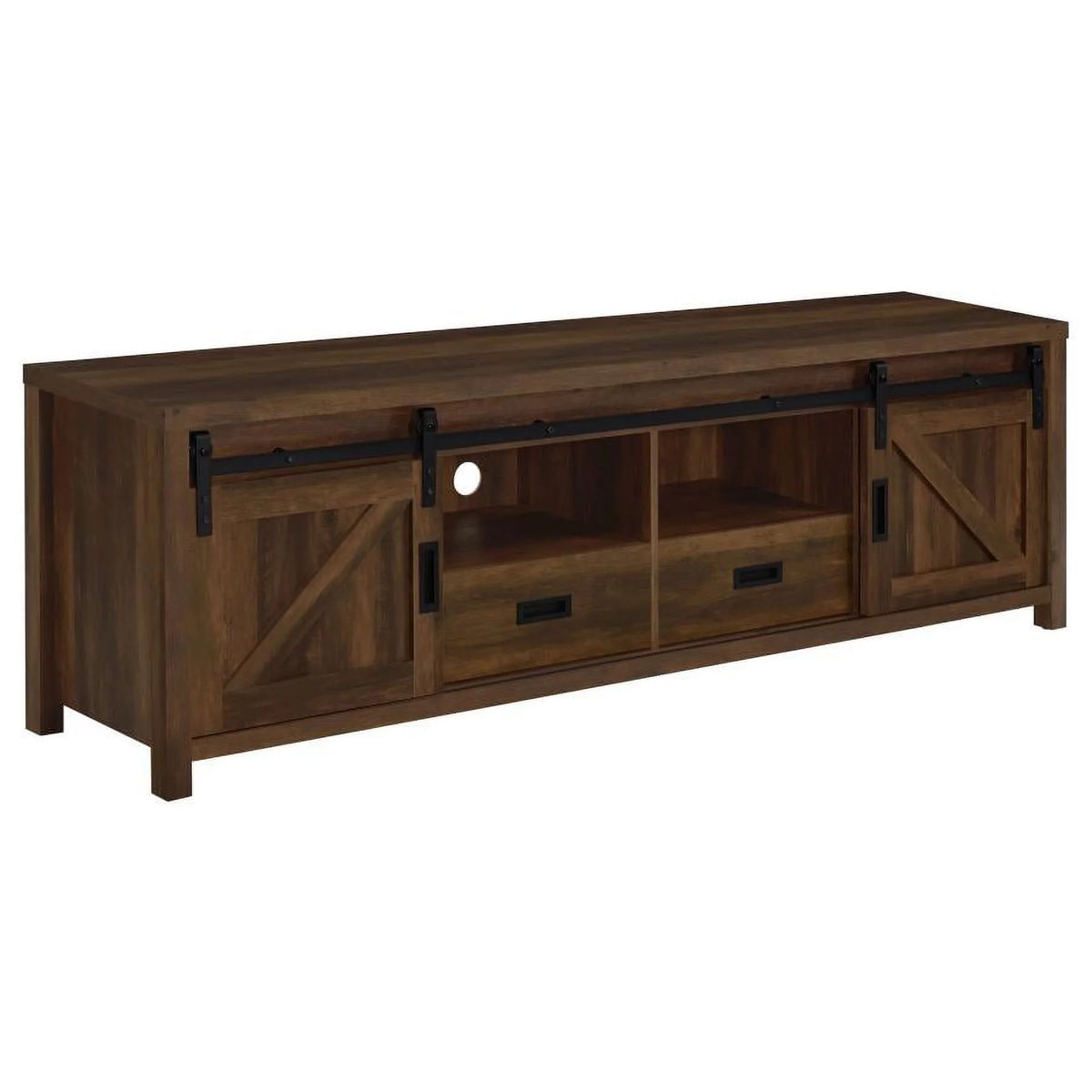 Rectangular TV Console with 2 Sliding Doors E6387