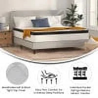 Queen Hybrid Mattress with Pocket Spring Core & Knit Fabric Top R6875
