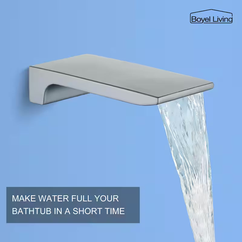 Wall Mount Roman Tub Faucet with Hand Shower Brushed Nickel C719068