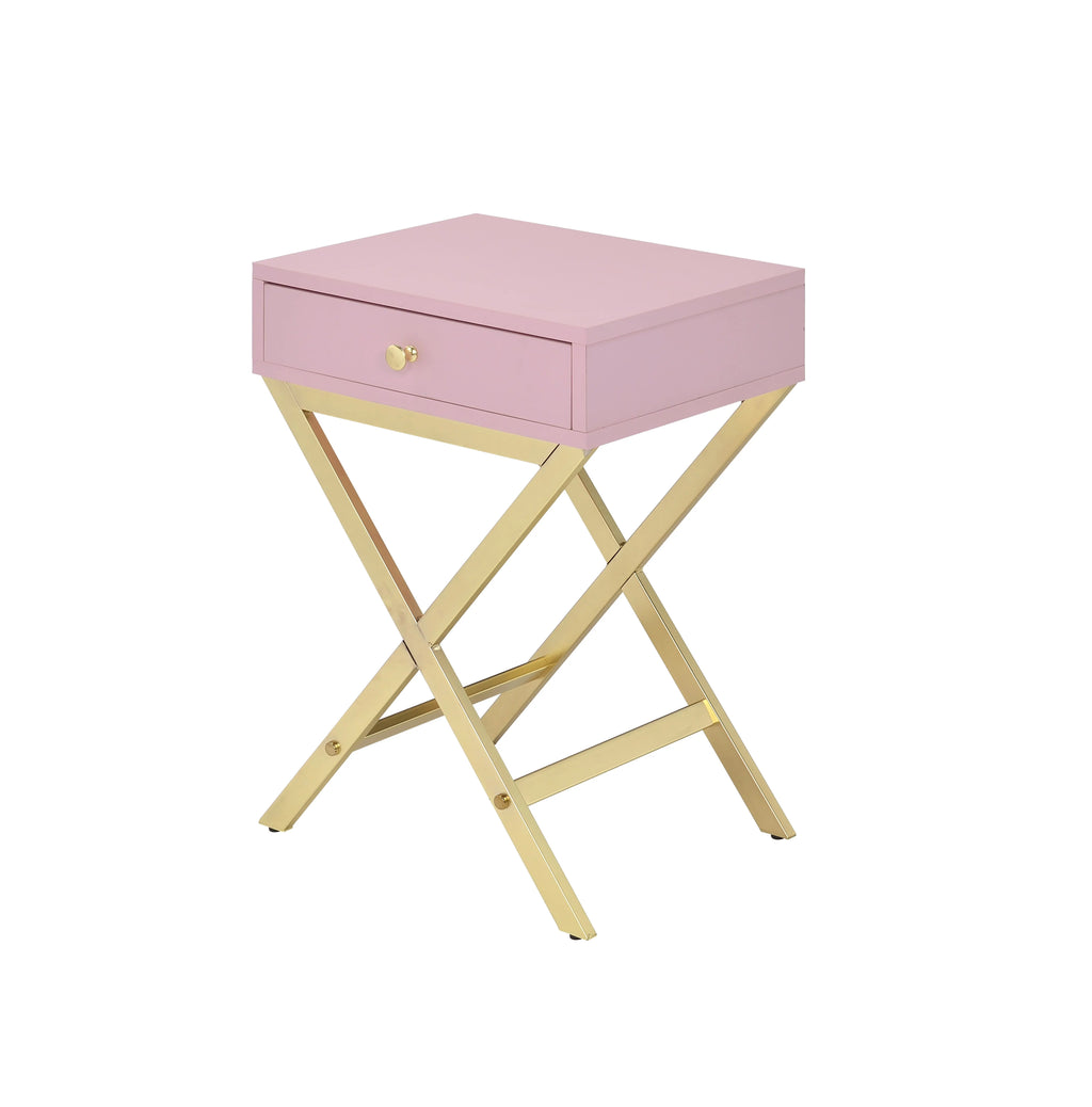 Pink & Gold Side Table D650