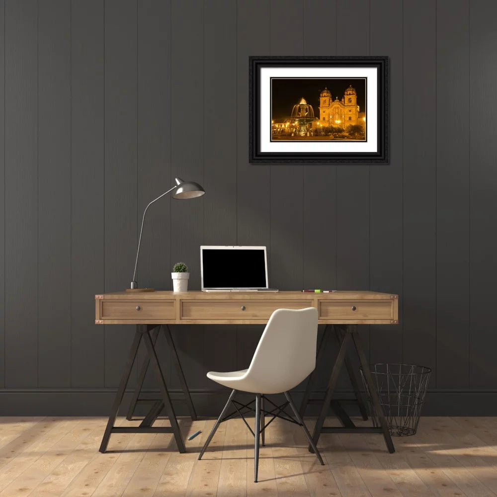 Black Ornate Wood Framed Art Print V276992