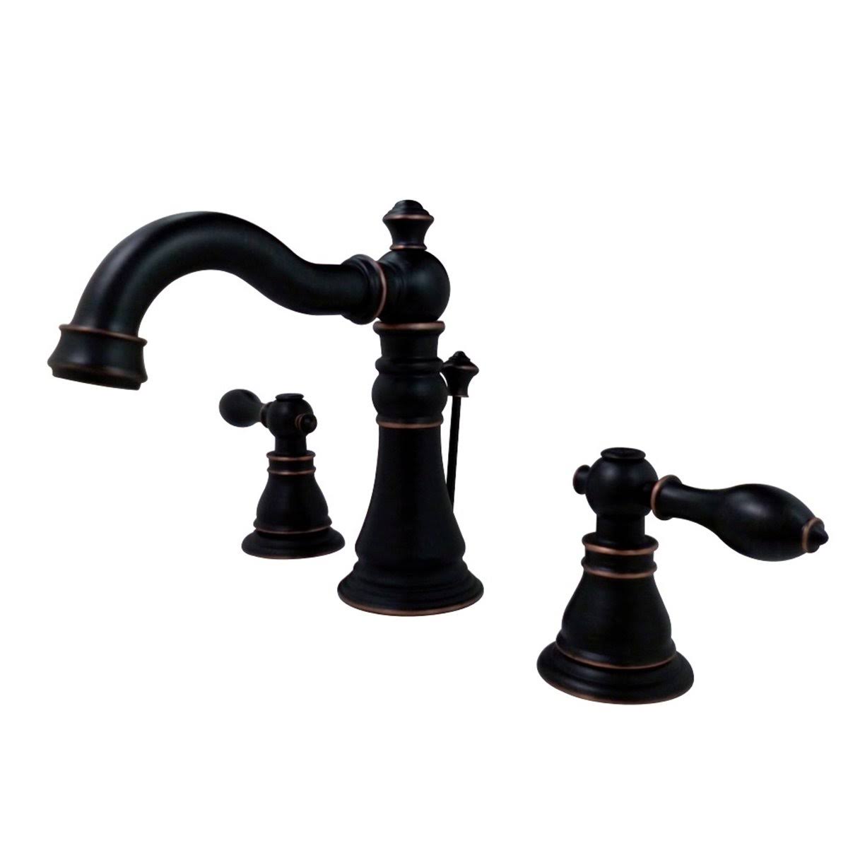 Widespread Bathroom Faucet, Black Stainless W840161