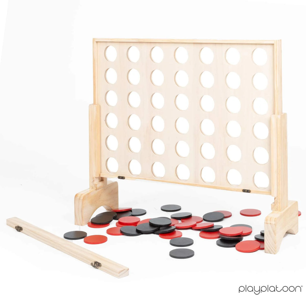 Wooden 4 in a Row Game with Coins, Case and Rules P9713