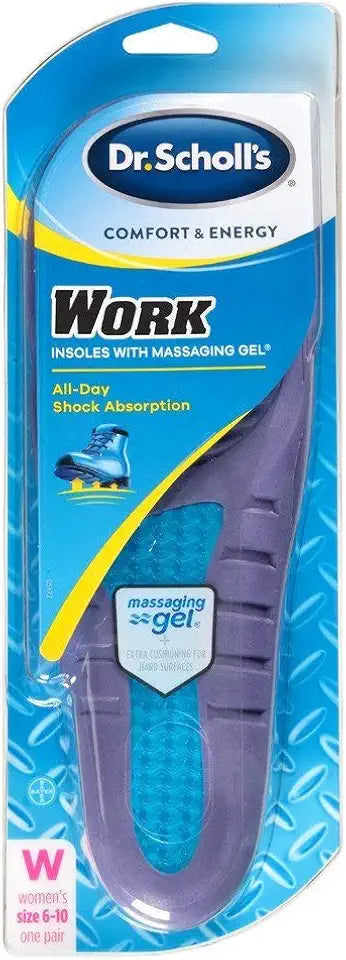 Work Massaging Gel Womens Size 6-10 3 Pack W710829