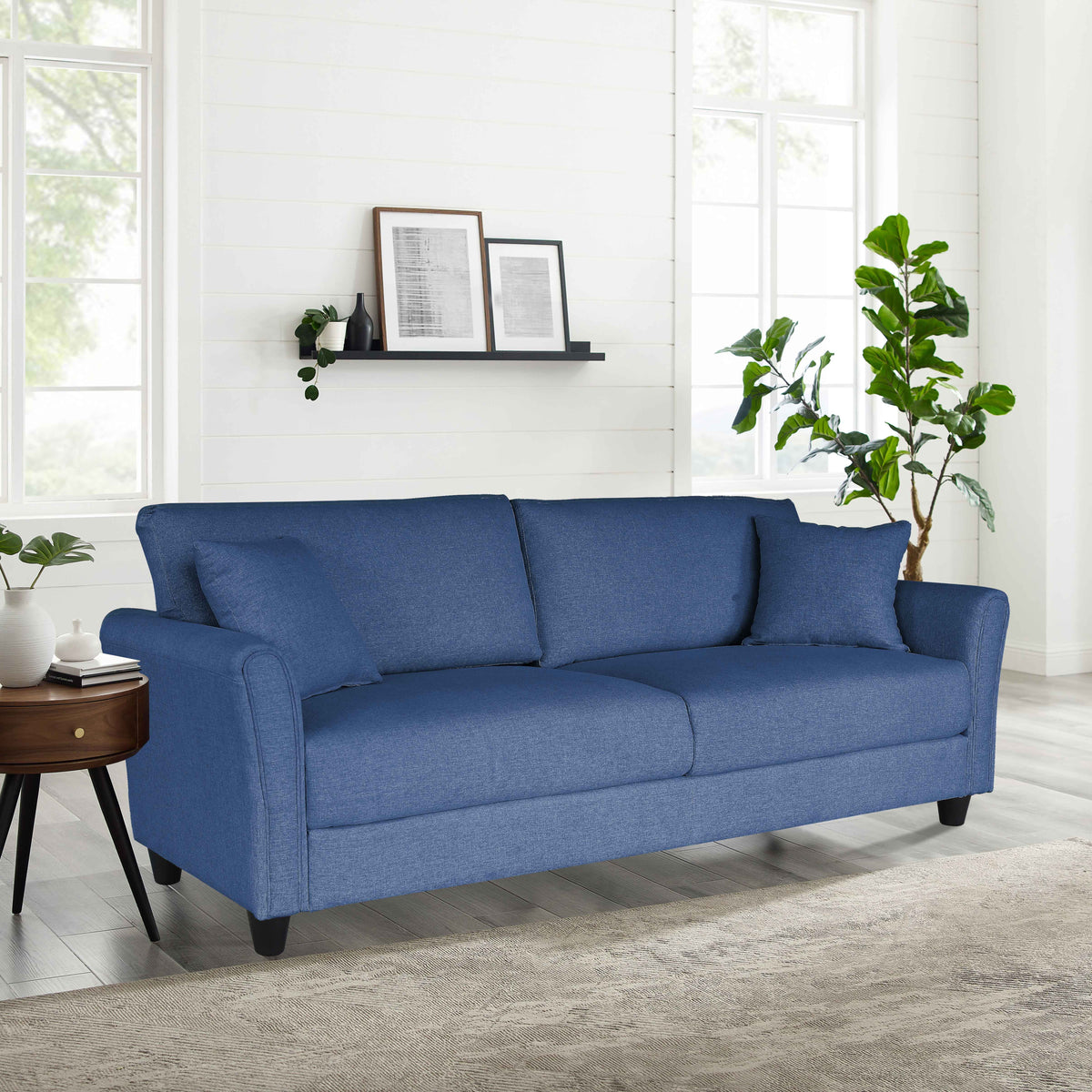 Linen Upholstered 3-Seater Loveseat Y201