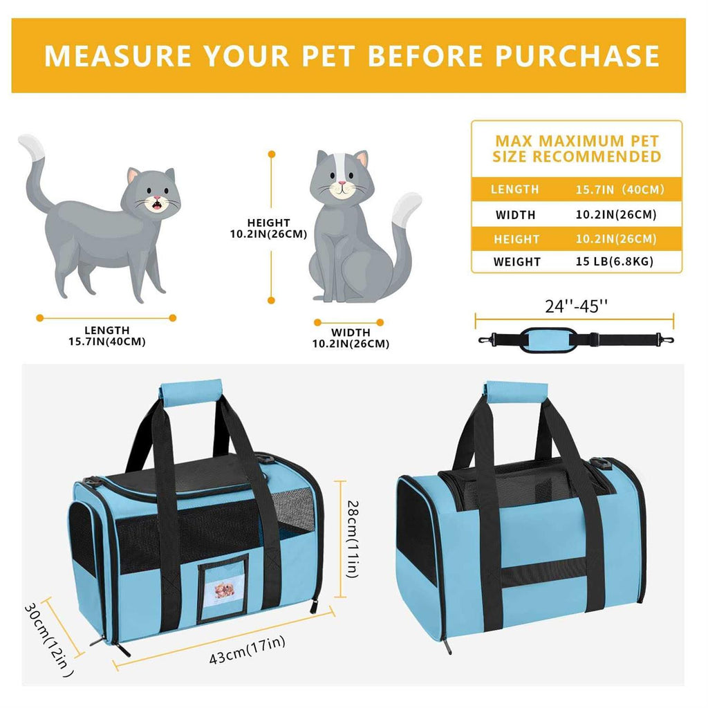 Cat Dog Pet Carrier Airline Approved G4029
