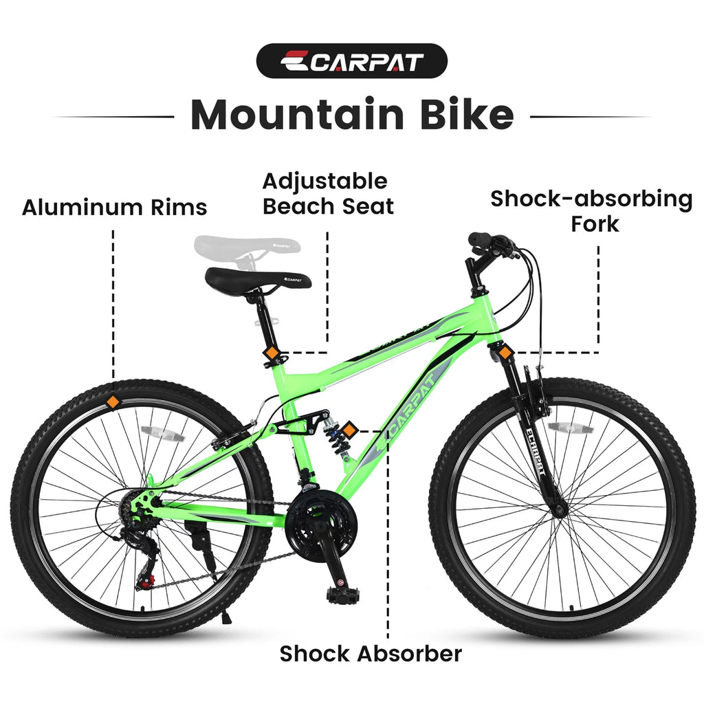 Blue 21-Speed Disc Brakes Mountain Bike D3252