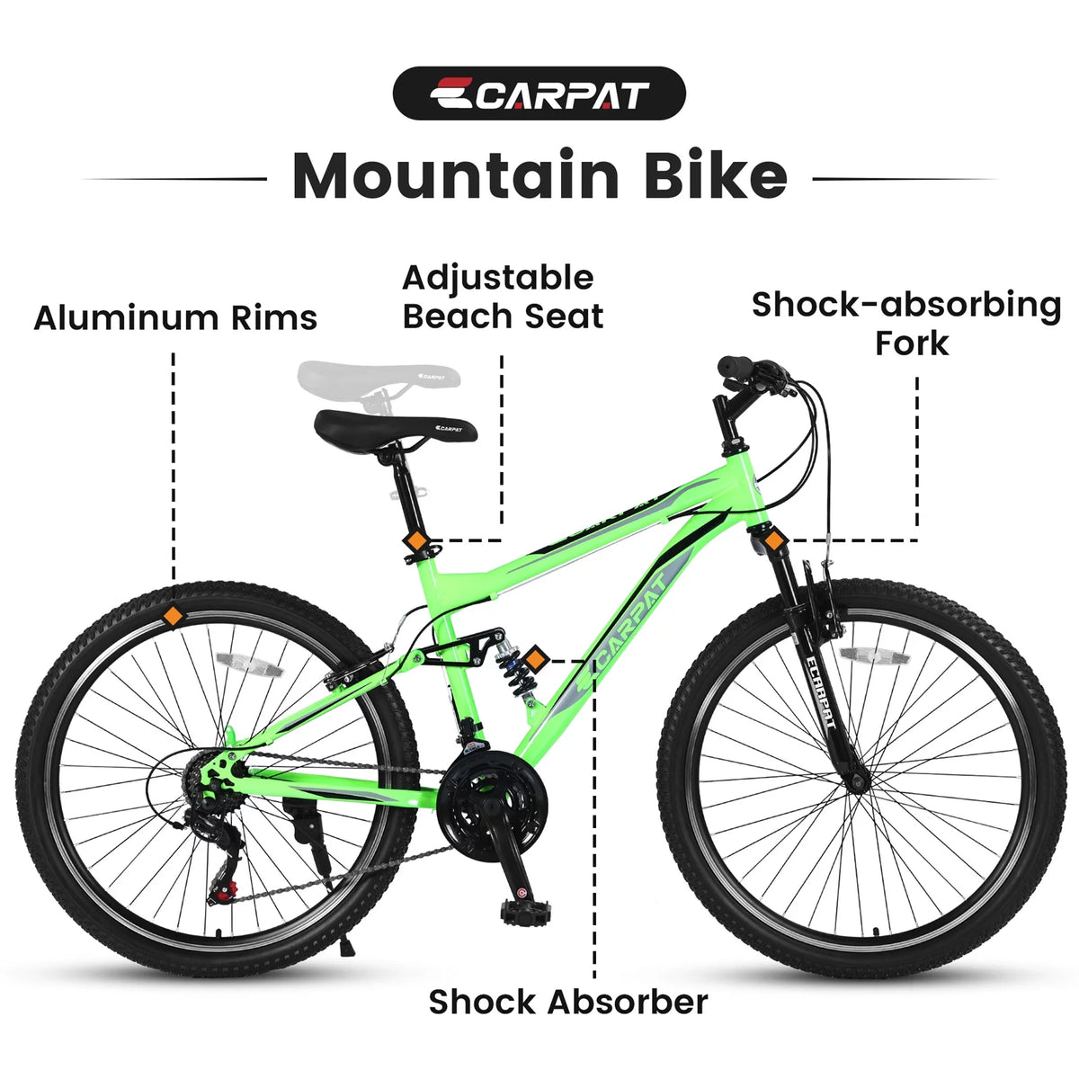 Blue 21-Speed Disc Brakes Mountain Bike D3252