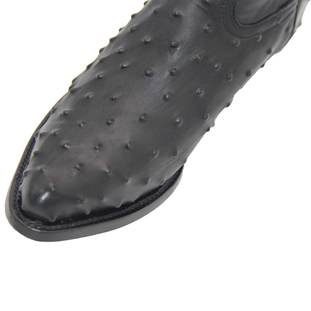 Leather Ostrich Quill Print Cowboy Boot B252459
