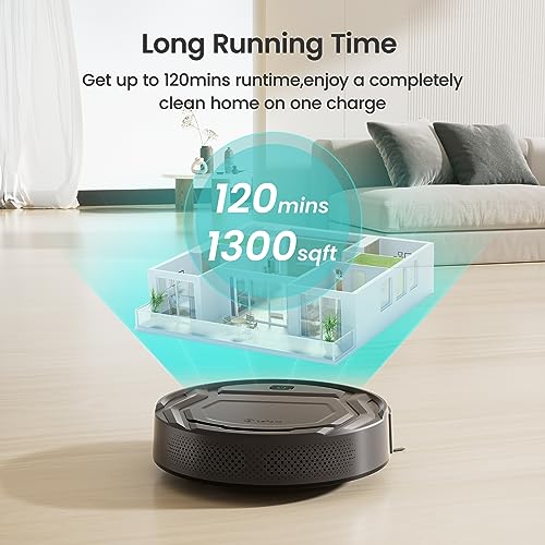 Robot Vacuum Cleaner, Super Thin, Powerful Suction, Quiet, Self-Charging, Grey N138187