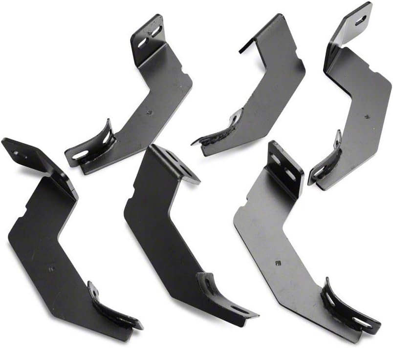 Black 4-Inch Oval Straight End Side Step Bars F405