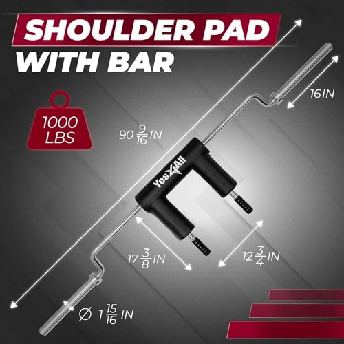 Multi Grip Barbell & Cable Attachment with 2 Collars U7414