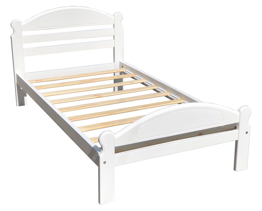 White Twin Wood Platform Bed C215558
