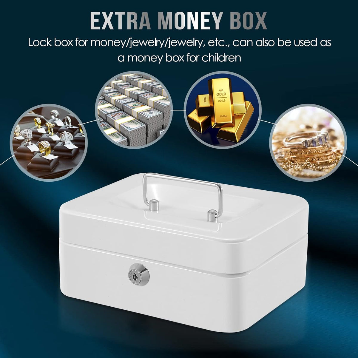 Fireproof Waterproof Safe Box with Lock and Fireproof Bag J5141
