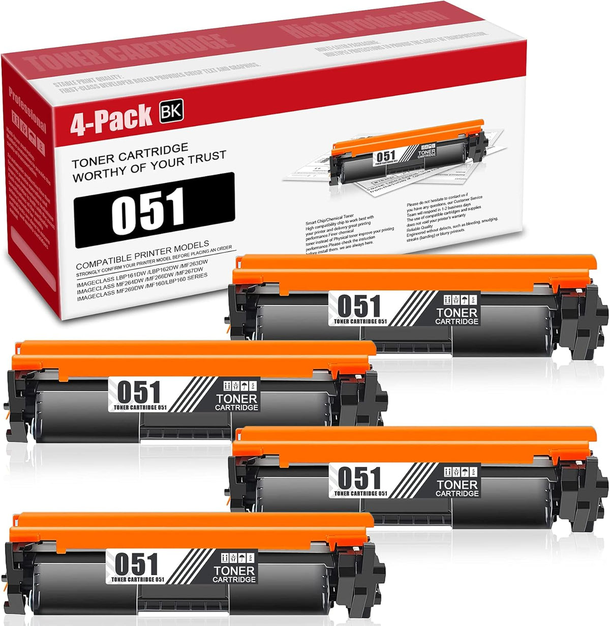 Black 4-Pack Compatible Toner Cartridge C584