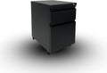 3 Drawer Black Mobile Locking File Cabinet D726
