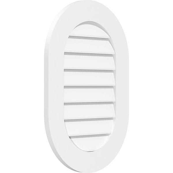 Vertical Round Ended Surface Mount PVC Gable Vent P8966