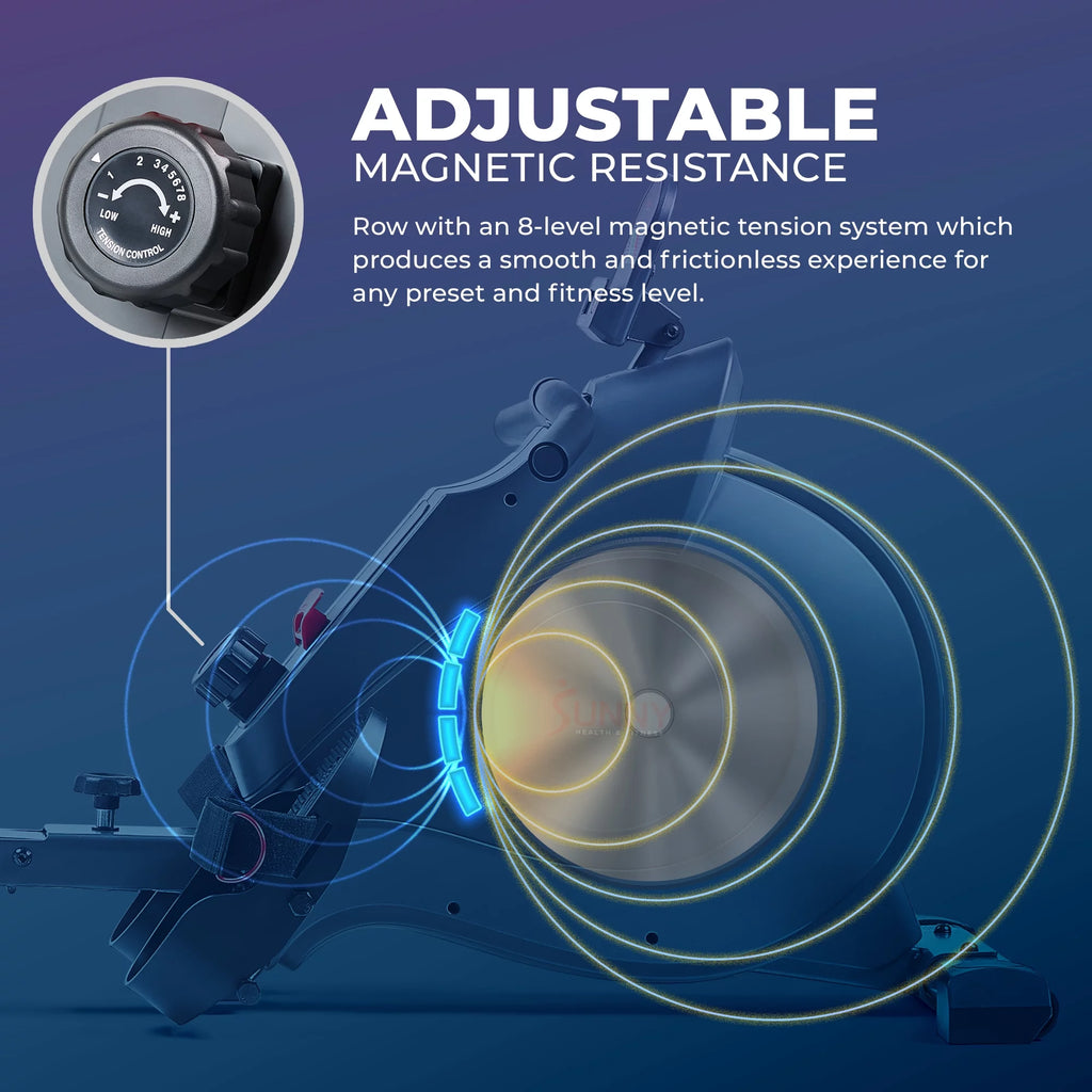 Magnetic Rowing Machine with Bluetooth Connectivity Q424