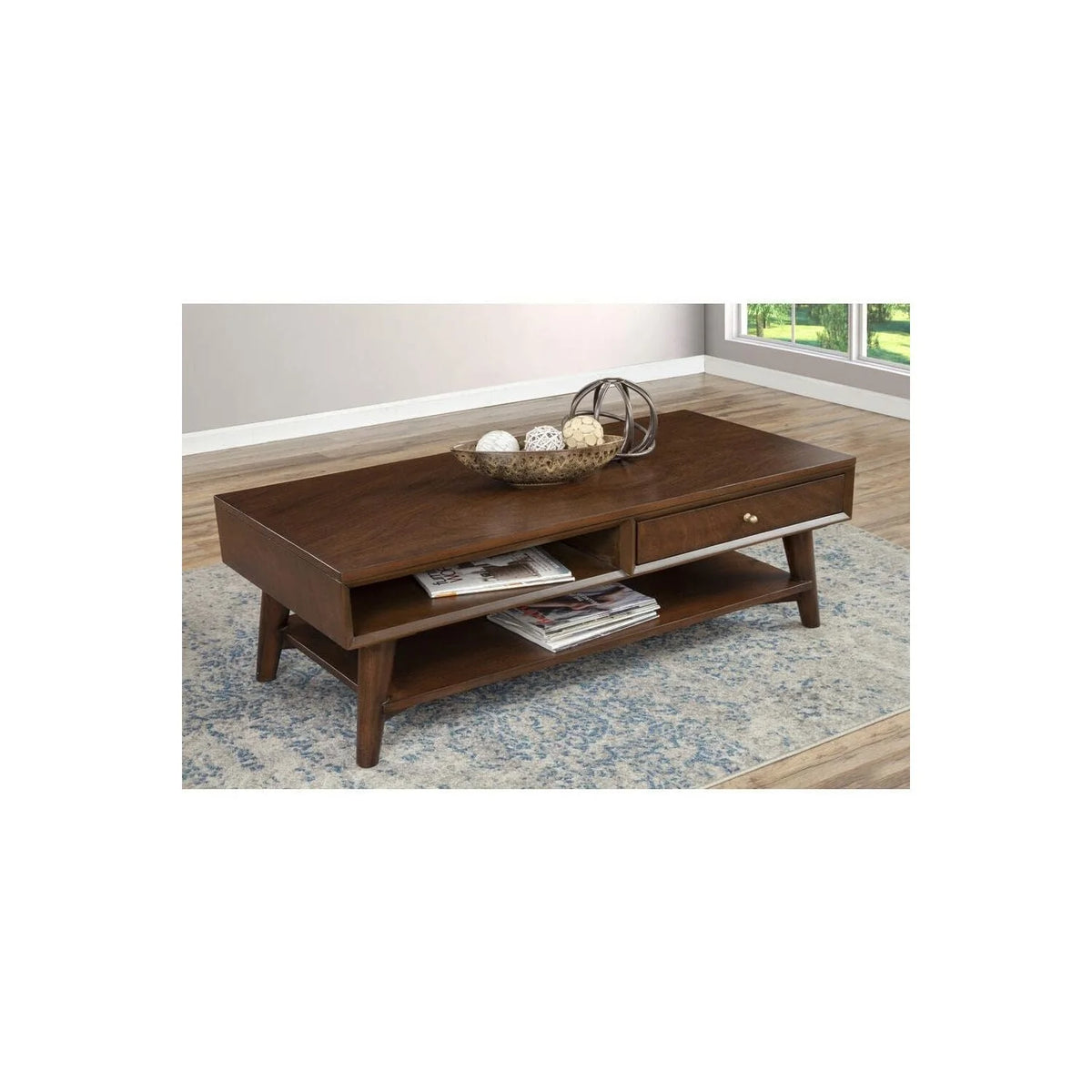 Wood 1 Drawer Coffee Table N2438