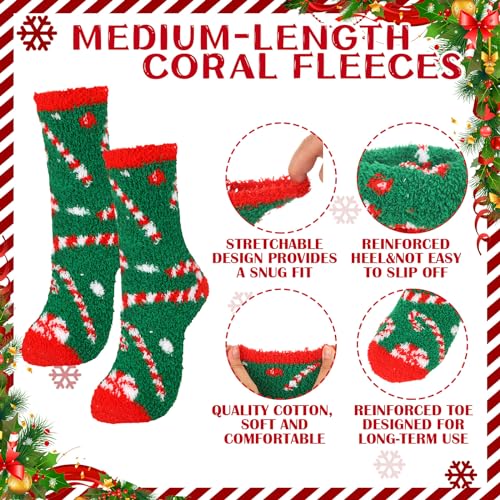 48 Pcs Christmas Fuzzy Socks Y10452
