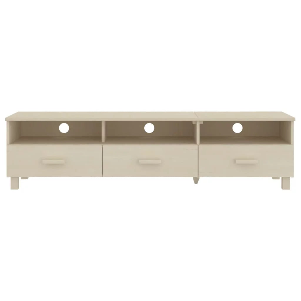 Honey Brown Solid Wood Pine TV Stand U56465