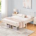 Queen Metal Bed Frame with Spindle Headboard and Footboard B902