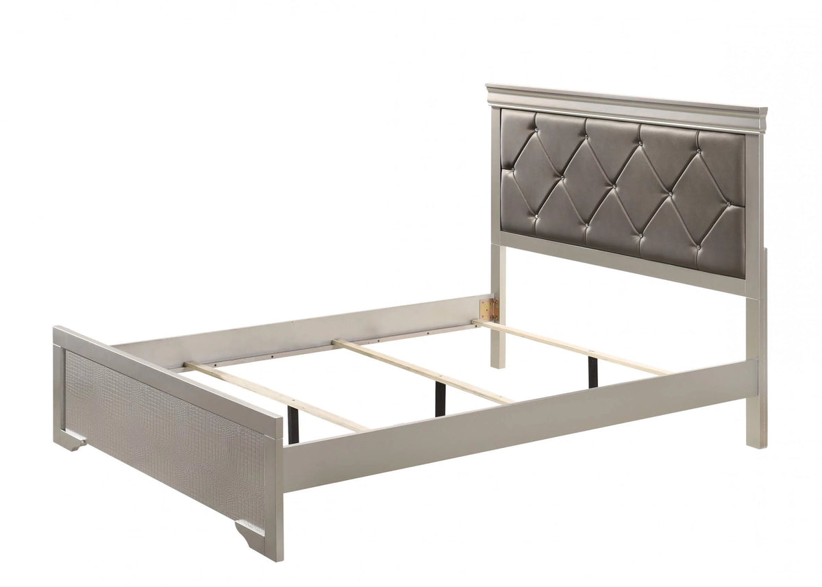 3Pc Full Size Upholstered Headboard Bed Nightstand Set T929982
