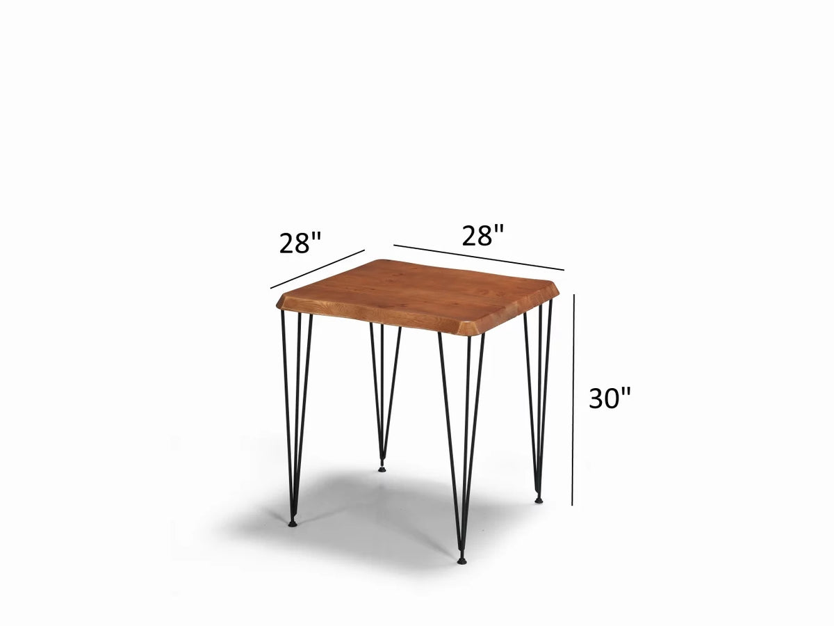 Solid Wood Dining Table with Metal Legs Z32832