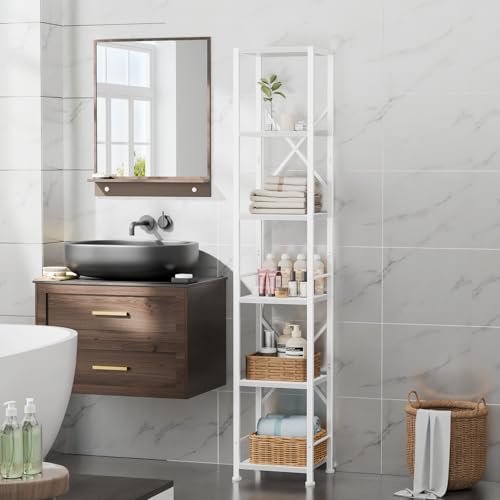 6 Tier Metal and Wood Bookshelf X721