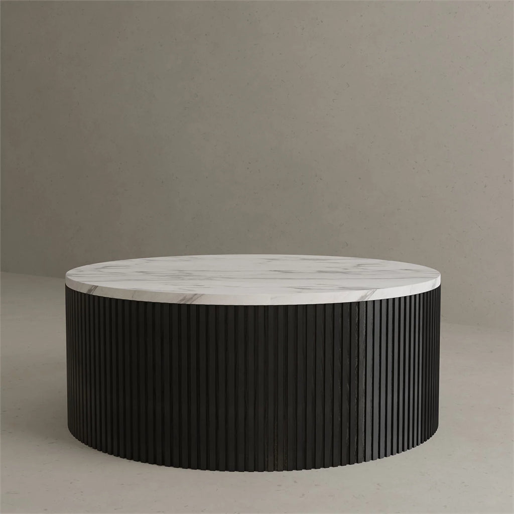Faux Marble & Wood Coffee Table Q7578