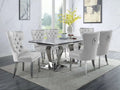 Velvet Wingback Dining Chairs Set of 2 Light Gray R4786