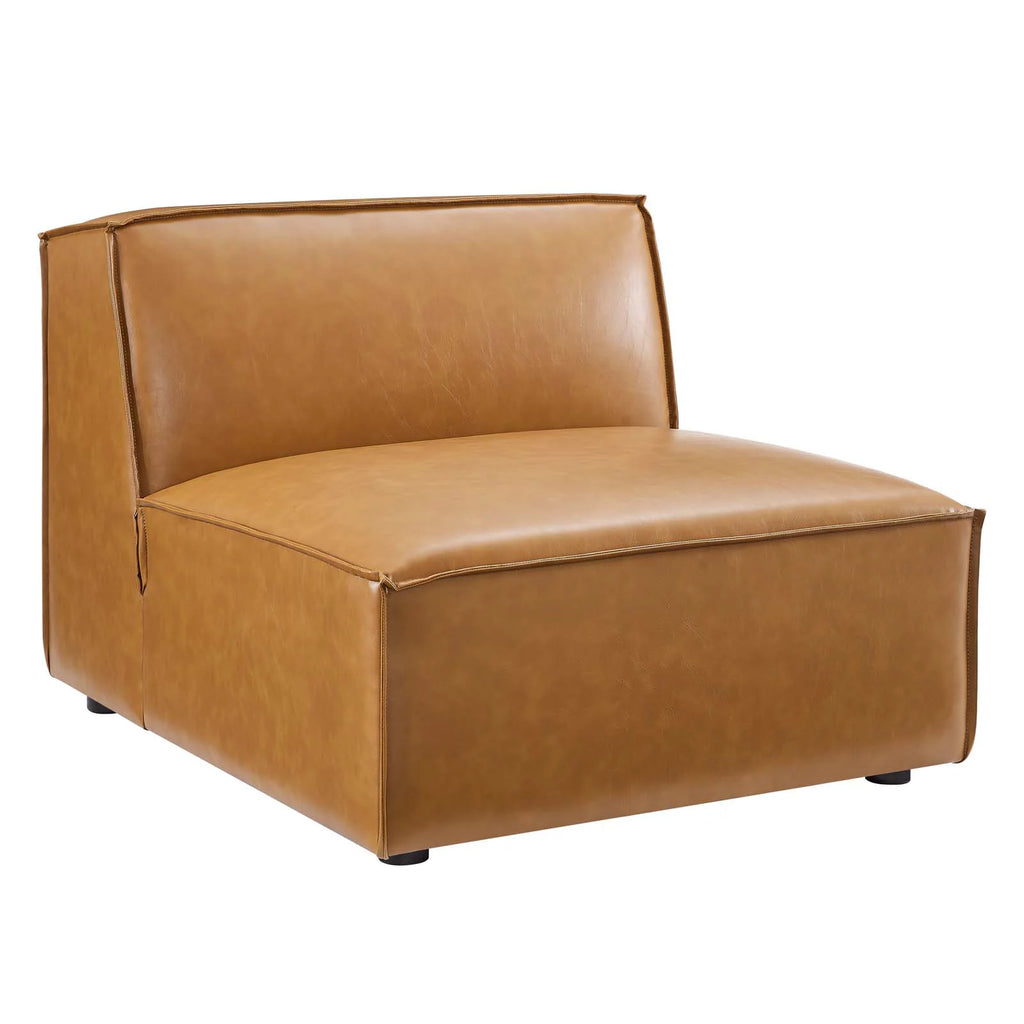 Tan Vegan Leather 4-Piece Sofa U964
