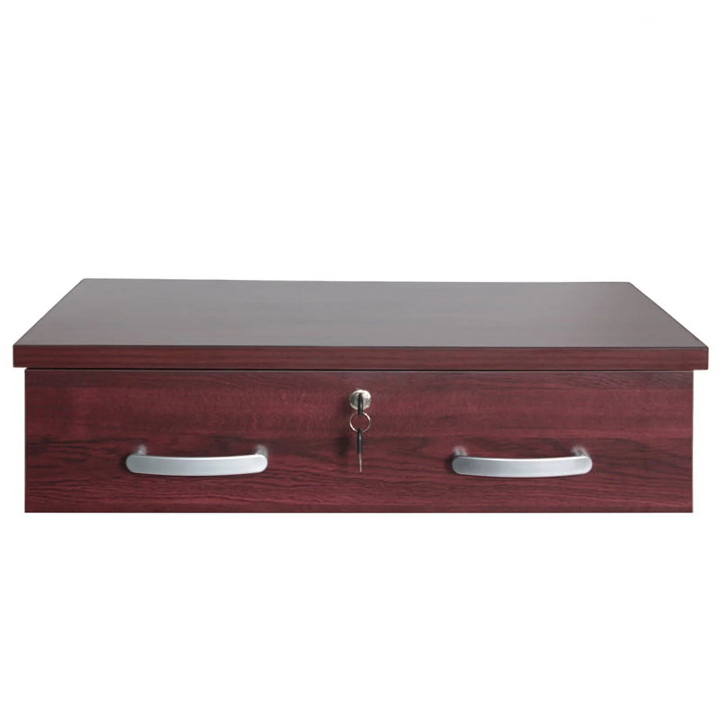 Twin Captains Bed & Dresser with Lock in Mahogany A103
