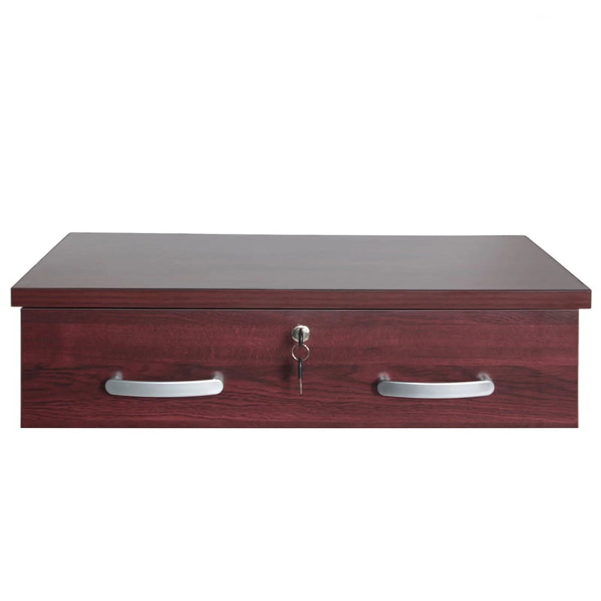 Twin Captains Bed & Dresser with Lock in Mahogany A103