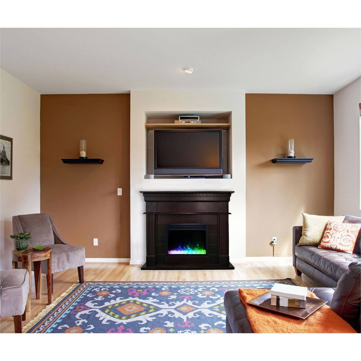 47.8-in. Electric Fireplace Mantel with Crystal Insert Q449870