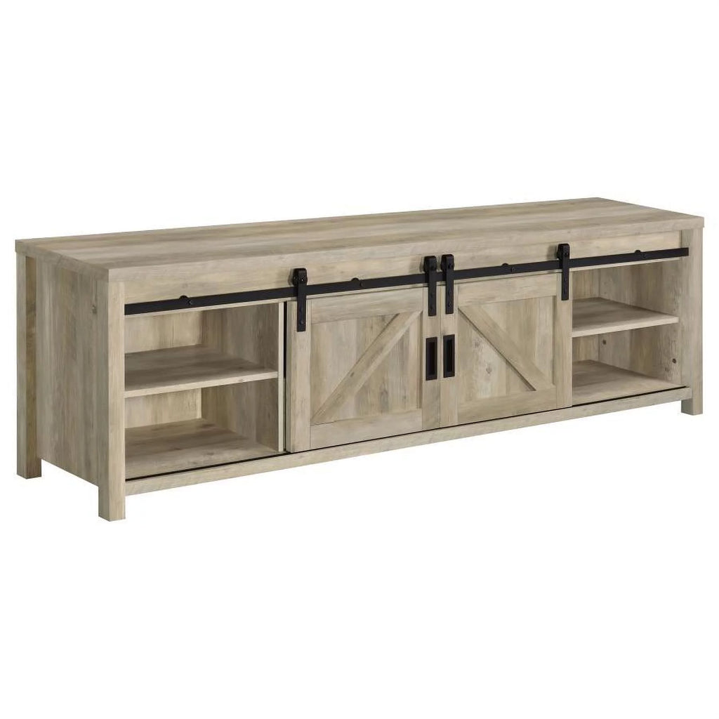 Rectangular TV Console with 2 Sliding Doors E6387