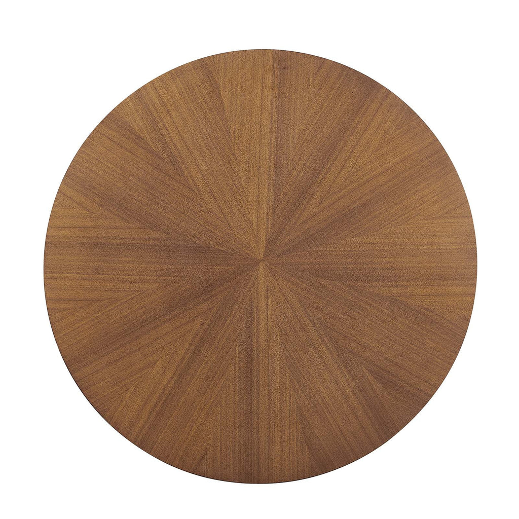 Round Wood Coffee Table in Walnut B769