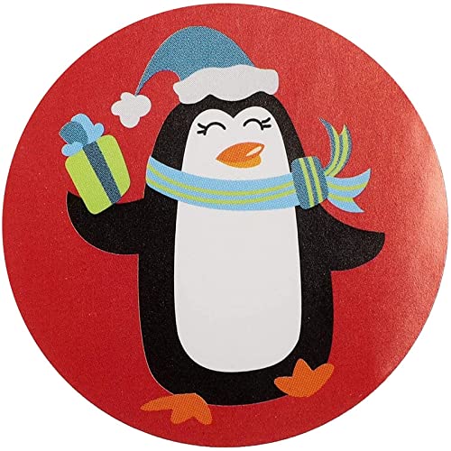 1,000-Piece Self-Adhesive Round Christmas Stickers O7250