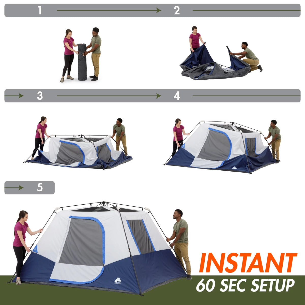 10' x 9' 6-Person Instant Cabin Tent Z6060