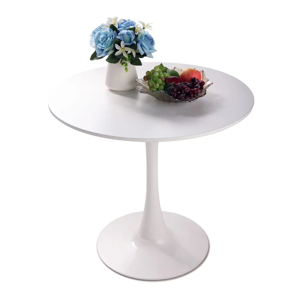 Round Pedestal Dining Table White D18237