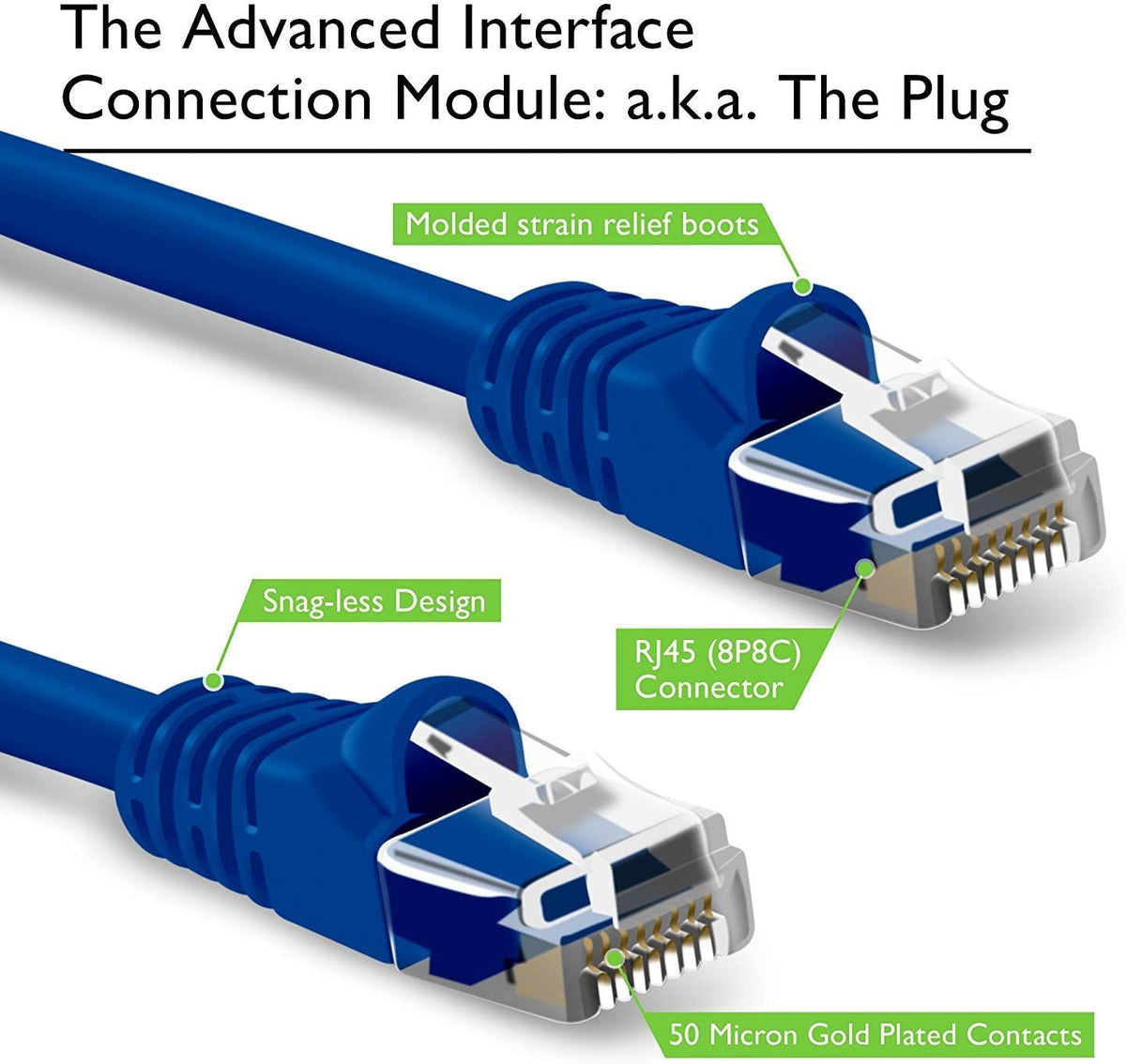 Cat5e Ethernet Patch Cable 1 Foot Blue Q34435