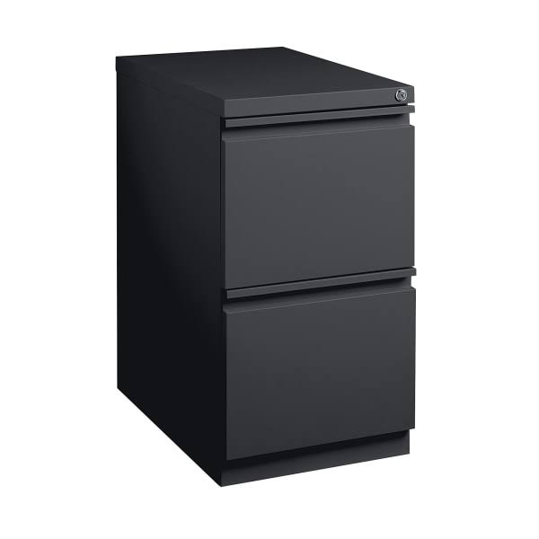 2 Drawer Vertical Mobile File Cabinet Black S174