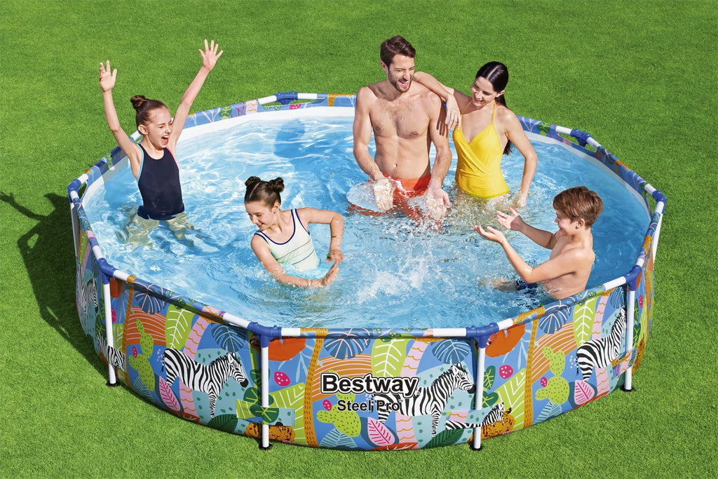 10 ft. x 26 in. Round Metal Frame Above Ground Pool J97322