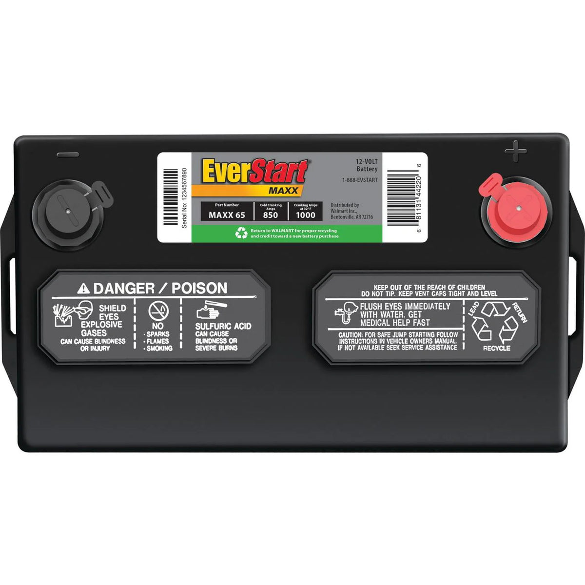 Lead Acid Automotive Battery Group Size 65 12 Volt 850 CCA I9300