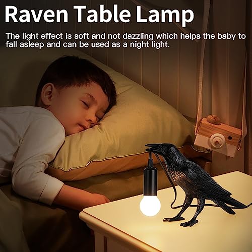 Crow Table Lamp with Bulb X40157