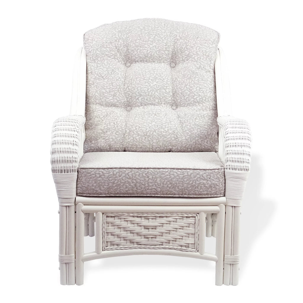 White Natural Rattan Wicker Armchair with Cushion H755